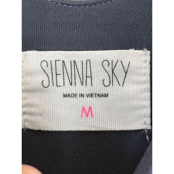 Sienna Sky Slate Blue Spaghetti Strap Wide Leg Cropped Jumpsuit‎ Size M Side tie - Picture 5 of 12